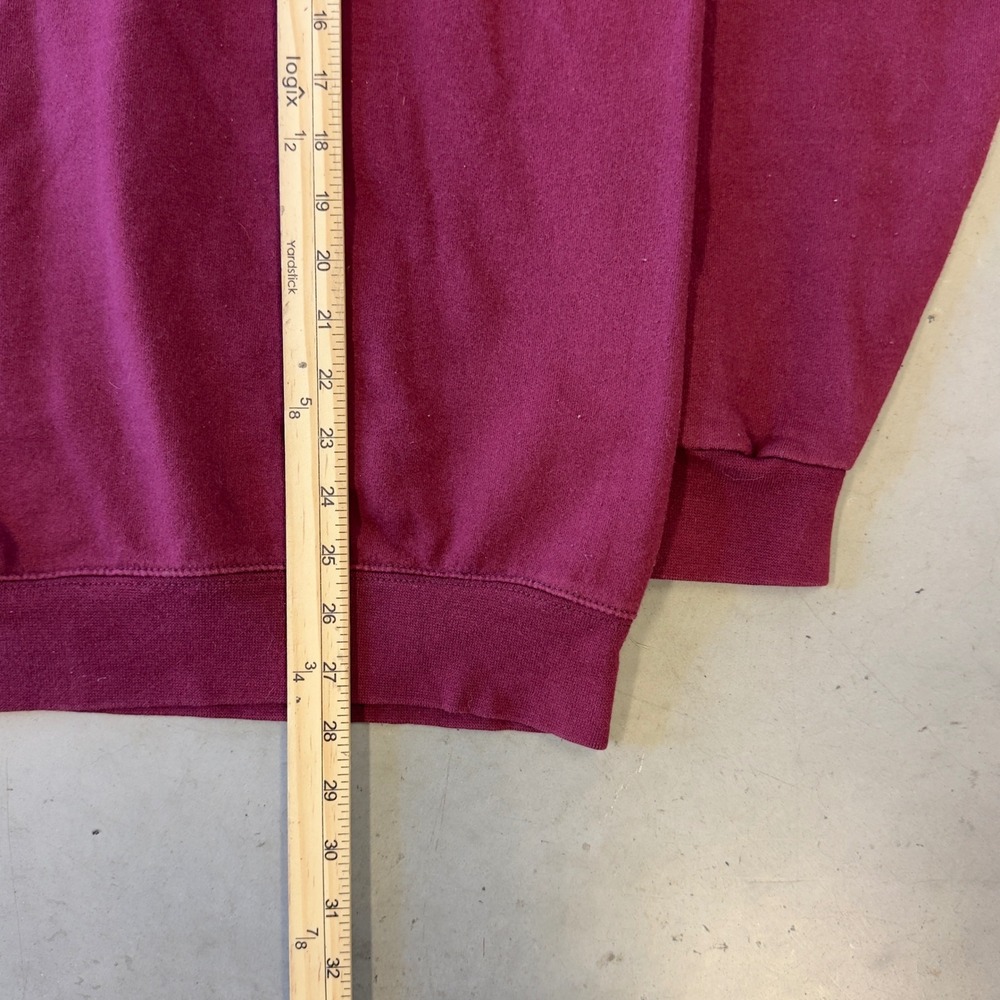 Starter Pro 80 Heavyweight Sweatshirt Mens Medium Maroon Red Crewneck Pullover - Picture 5 of 6